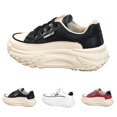 thumbnail image 3 of XIMIN Women's Leather Platform Increasing High Heel Leather Upper Sneakers Fashion Chunky Lace Up Sports Trainers High Top Casual Non-Slip Walking Wedge Sneakers, 3 of 4