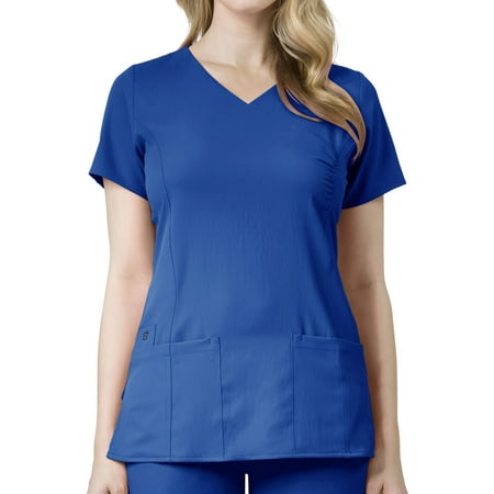 

WonderWink Easy Fit Shirred Fashion Wrap Top Scrub Top