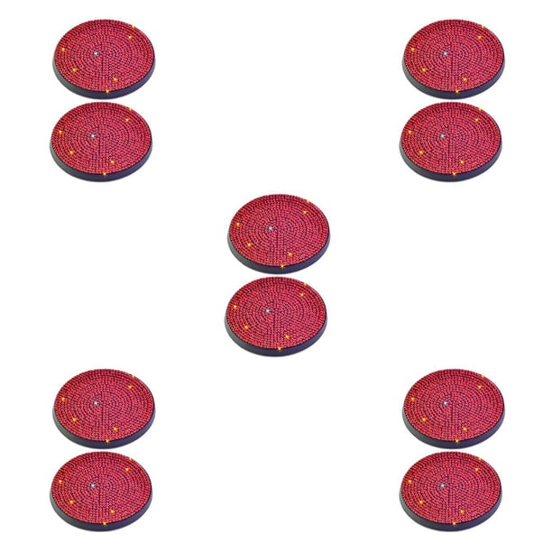 Kenally Paquete de 2 portavasos de plástico para automóvil, alfombrilla impermeable, lavable, antideslizante, almohadilla de diamantes de imitación, Rot 5piezas Kenally CBP251631
