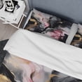 thumbnail image 4 of Designart "Marble Splash Black and Gold II" Abstract Marble Bedding Covert Set - Modern Black Abstract Bed Set With 2 Shams, 4 of 6