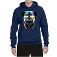 thumbnail image 2 of Wild Bobby, Colorful Pug DJ, Pop Culture, Unisex Graphic Hoodie Sweatshirt, Navy, XX-Large, 2 of 4