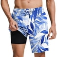 thumbnail image 2 of DPTALR Men's Hawaiian Style Printed Casual Beach Shorts with Drawstring, Pockets & Inner Lining,Multicolor,Big and Tall Men M, 2 of 6