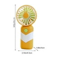 thumbnail image 3 of Needhep Usb Rechargeable Mini Small Pocket Fan,Small Desk Fans, Portable Hand Held Fan, Small Desk Fan Quiet, Large Fans for Home (Yellow), 3 of 8