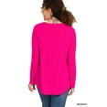 thumbnail image 4 of TheLovely Women & Plus Relaxed Fit Long Sleeve Round Neck & Hem Jersey Tee Shirt Top, 4 of 4