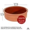 thumbnail image 2 of Hakan Athens Clay Bowl Set of 4, Terracotta 5.7-inch Bowls, 14.2 Oz Cooking Clay Bowls in Box, 2 of 6