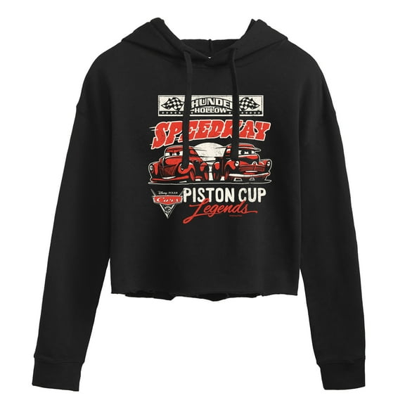 Disney Cars - Thunder Hollow Speedway Piston Cup Legends - Juniors Cropped Pullover Hoodie