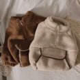 thumbnail image 2 of Sudadera con capucha para niños Sudadera con capucha de lana de cordero para niños 2023 Nuevo abrigo de otoño para niños Abrigo grueso de vellón para otoño e invierno Abrigo para bebés y niños, 2 of 4