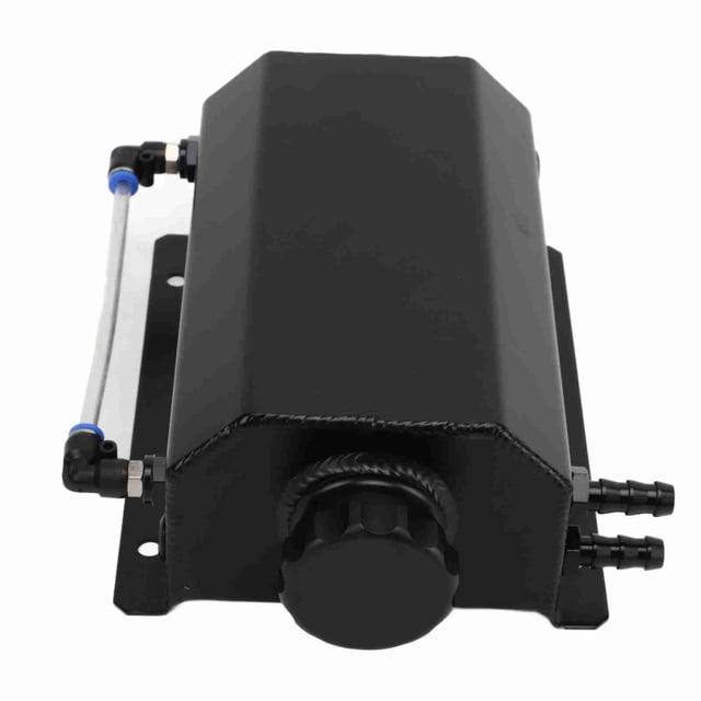 2L Aluminium Alloy Coolant Overflow Tank, Universal Radiator Reservoir Tank for Most Cars, Replacement for , Cooler Recovery Tank with Tightly Closed Cap