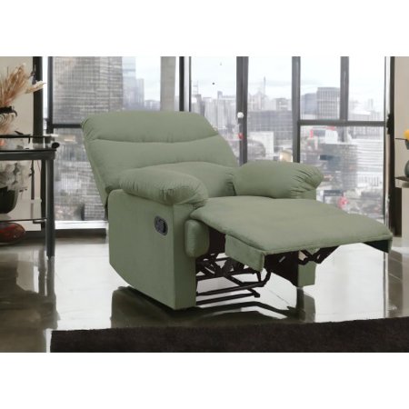 Arcadia Upholstered Motion Recliner in Beige Microfiber