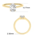 thumbnail image 5 of 14K Yellow Gold Oval Shape Lab Grown Diamond Basket Split Shank Solitaire Engagement Ring - 3 Carat (Ring Size: 6), 5 of 5