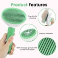 thumbnail image 2 of Jewyow Pet Deshedding Brush for Dogs & Cats - Gentle Shedding Tool & Cleaning Comb for Short/Long Hair Pets,Green, 2 of 7