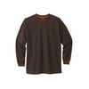 Boulder Creek By Kingsize Men's Big & Tall Heavyweight Crewneck Long-Sleeve Pocket T-Shirt