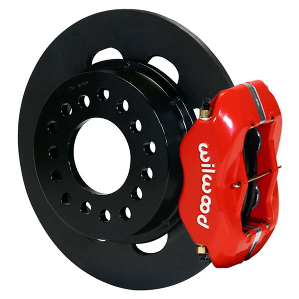 NEW WILWOOD DRAG RACING REAR DISC BRAKE KIT, 11.44" ROTORS,RED 4 PISTON
