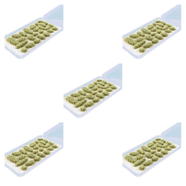 ZheElen 25x Simulation Cluster Green Grass for Train Scenery Decor Accessory Model Landscape Winter Green 6mm 5Set