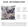 thumbnail image 5 of Pratyus Rose Butterfly Modern Rustic Decorative Couch Pillow Cases with Zipper Home Decor Throw Pillow Covers, Year-Round Use, 1PC 20x20in, 5 of 5
