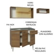 thumbnail image 4 of Cocina Integral Completa Modular Madesa Emilly 165cm Con Tarja Color Marrón 06, 4 of 5