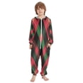 thumbnail image 2 of Vzayyk 4T-14Y Size Aviliable Cozy One-Piece Footless Sleeper Pajama Tartan Plaid, 2 of 8