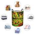 thumbnail image 4 of ZICANCN Funny Game Over Green Laundry Basket Organizer, Dirty Clothes Hamper for Bathroom Bedroom Laundry Room, Medium Size, 4 of 7