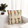 thumbnail image 6 of Pofeuu African Women Print Double-sided plush pillowcase Square Throw Pillow Covers Pillows Cover for Living Room Bedroom Sofa Couch Cushion Cover（No pillow core）-20"x20", 6 of 7