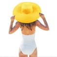 thumbnail image 2 of Sun Hats for Women Solid Color Large Brimmed Straw Floppy Disk Wide Brimmed Beach Comfortable Breathable Delicate Daily Caps, 2 of 3