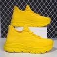 thumbnail image 2 of Men'S Casual Athletic Sneakers - Breathable, Lightweight, Non-Slip Running Shoes with EVA Sole, Lace-Up Design in Yellow - Stylish & Versatile for Casual Attire, Hiking, and Outdoor Activities, 2 of 9