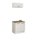 thumbnail image 3 of Madesa 2-Piece Garage and Utility Room Storage Cabinet Set with 31 Inch Base Cabinet and 31 Inch Slim Wall Cabinet Modular Storage Organization Unit - White, 3 of 8