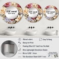 thumbnail image 4 of Designart "Blossoming Spring Array" Floral Rund Mirror For Wall Decor - Large Multicolor Round Printed Mirror -Cottage Round Living Room Mirror - 29" x 29", 4 of 6