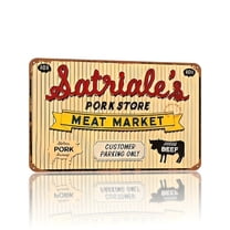 HELLOYOUNG Sopranos Vintage Metal Wall Sign - Retro TV Show Art for Café, Bar, or Home Decor - 12x8 Inches - "Customer Only" Design