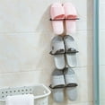 thumbnail image 2 of Heiheiup Wall-Mounted Shoes Shelves Rack Storage Hanging Shoe Organizer Metal Shoe Rack, 2 of 8