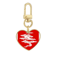 thumbnail image 1 of Llavero de metal en forma de corazón dorado, 1 of 3