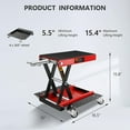 thumbnail image 2 of Garvee Motorcycle Scissor Lift Jack, Scissor Jack with Dolly & Hand Crank, 1100 LBS Capacity Motor-Cycle Lift for ATVs, Dirt Bikes, 2 of 6