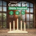 thumbnail image 5 of Tupkee Christmas Candolier Window Candles  with Flickering Bulbs  5-Lights Indoor -Flameless Electric Window Candles Candelabra, 5 of 7
