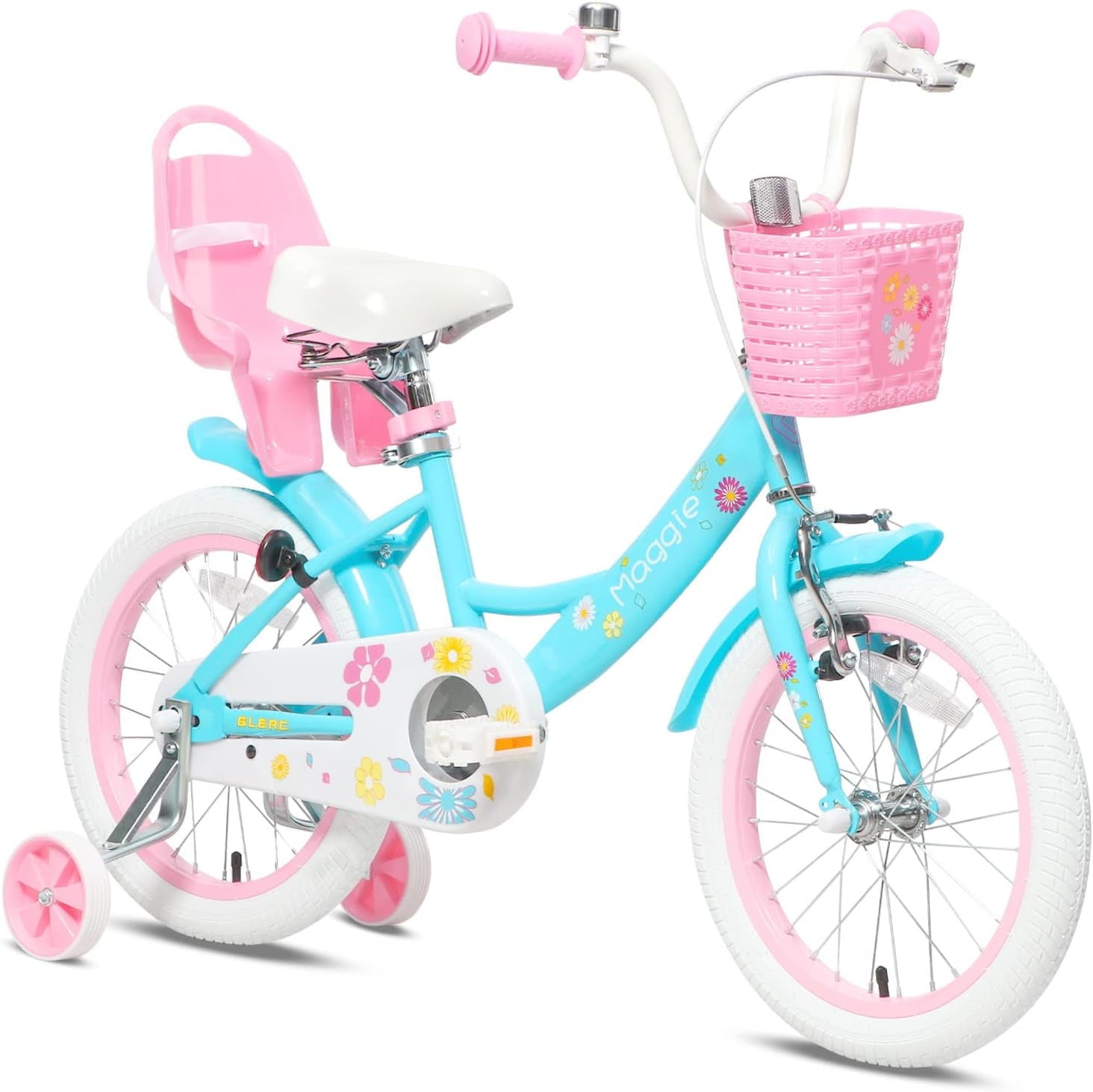 Glerc Maggie 14 Inch Training Wheels Bike for 3-5 Years Old