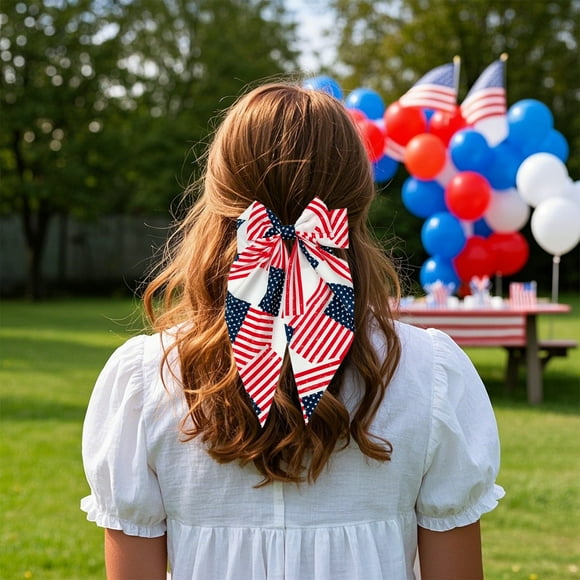 Decoraciones para el Día de los Caídos, lazo con bandera tricolor del Día de la Independencia, pinzas para el cabello del Día de la Independencia, decoración para fiestas de niños y adultos, decoració