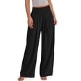 thumbnail image 2 of Sundazz Wide Leg Pants for Women Summer Smocked Waisted Palazzo Pants Baggy Flowy Trousers, XS-XL, 2 of 8