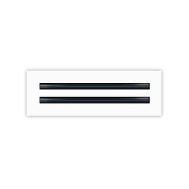 BUILDMART - 12x4 Modern AC Vent Cover - Decorative White Air Vent - Standard Linear Slot Diffuser - Register Grille for Ceiling, Walls & Floors - Texas Buildmart