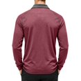 thumbnail image 4 of TOMVIGX Henley Shirts for Men Casual Button Down Long Sleeve Polo Shirt Fashion Outdoor Breathable Golf Shirts Lightweight Hiking Travel Moisture Wicking Crew Neck Tee Wine M, 4 of 7