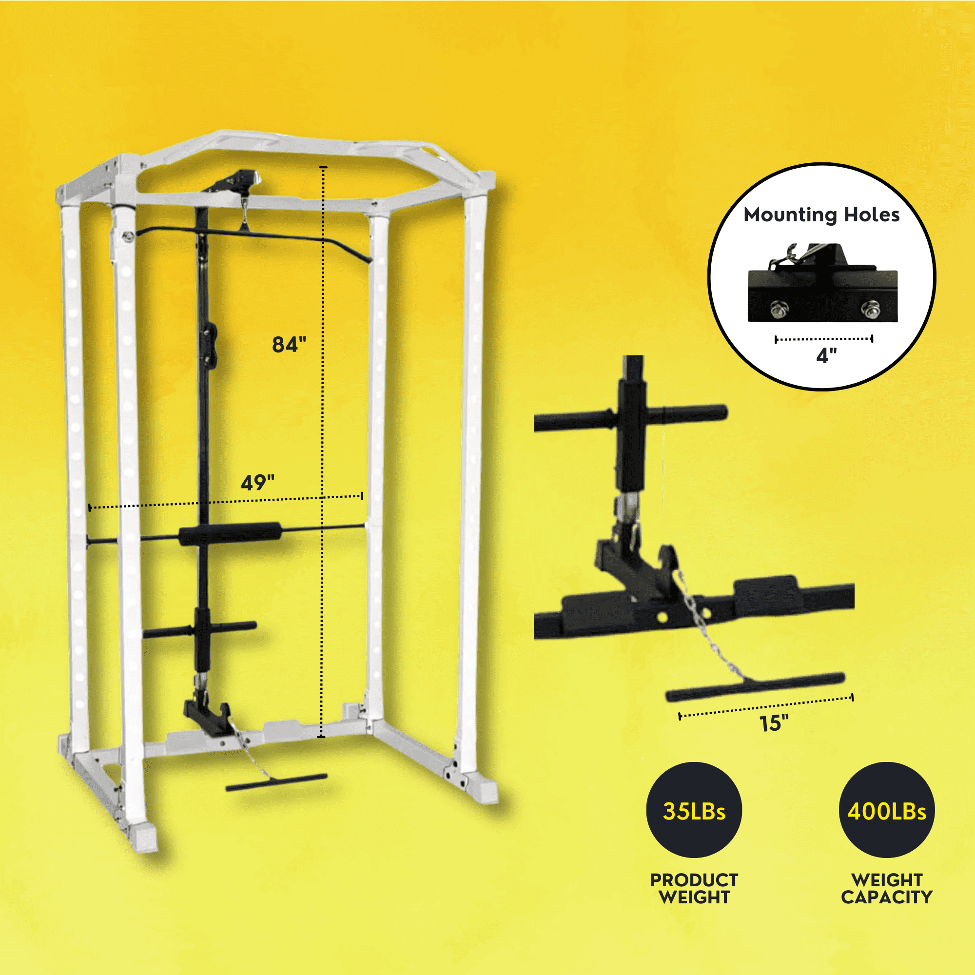 Hulkfit lat pull down and low row bar attachment hotsell