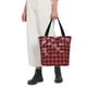 thumbnail image 5 of Balery Red Buffalo Plaid Bolsa de Hombro con Diseño, Bolsa Grande y Duradera, Bolsa Versátil para Compras, 5 of 6