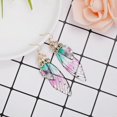 thumbnail image 4 of UBIUO Butterfly Wing Drop Dangle Earrings Gold Plated Crystal Rhinestone for women girls wedding Jewelry, 4 of 4