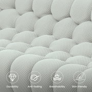 99 Bubble Couch Modern, Oversized Curved Couches, Lazy Floor Sofa, Light Gray Bubble Couch,Upholstered Comfy Mesh Fabric 3D Honeycomb Shape Couches for Living Room, Office, Apartment, 3-Seater