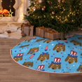 thumbnail image 5 of Rateoe Cute Puppy Pattern Christmas Tree Skirt with Ties , Christmas Tree Decorations, Farmhouse Christmas Decor Xmas Holiday Decorations-30", 5 of 6
