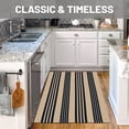 thumbnail image 6 of iOhouze Outdoor Rugs Black and Brown Narrow Striped Area Rug 3x5 ft Washable Indoor Outdoor Washable Floor Layered Door Mat Carpet Rug, 6 of 7