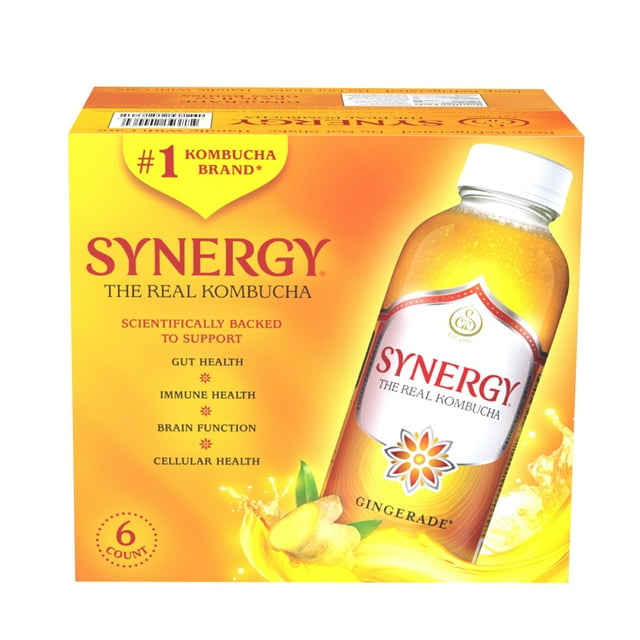 Synergy The Real Kombucha Gingerade, 16 fl. oz., 6 pk.