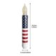 thumbnail image 3 of 2 pcs 4th of July Flameless Taper Candles, 250th Anniversary Patriotic Battery Operated LED Red White Blue Flag Pattern Candles, Independence Day Home Decorations, 3 of 8