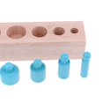 thumbnail image 3 of 4 Piezas / Set Cilindro de Montessori Bloques de Juguete para Coordinación de Ojos con Manos perfecl Juguetes cilíndricos de perillas de madera, 3 of 8