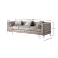 thumbnail image 6 of Legend Vansen Convertible Modern Velvet Sleeper Sectional Sofa in Purple, 6 of 6