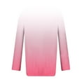 thumbnail image 4 of Diufon Fall Tunics for Women Casual loose Printed Blouses Button V Neck Long Sleeve Tops, 4 of 5