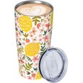 thumbnail image 2 of 20 Oz Insulated Tumbler with Lid and Straw, Pink Flower Lemon Mom Dad Iced Coffee Stainless Steel Vacuum Insulated Tumbler Cup Travel Mug for Hot and Cold, 2 of 6