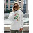 thumbnail image 2 of Drawn Dragon Hoodie Women -GoatDeals Designs, Female Medium, 2 of 4